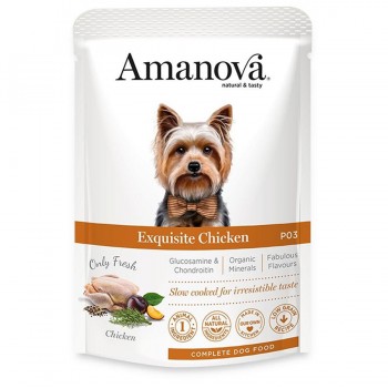 AMANOVA EXQUISITE ΥΓΡΗ ΤΡΟΦΗ ΣΚΥΛΟΥ CHICKEN 100γρ.